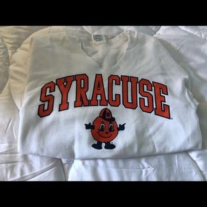White Syracuse crewneck